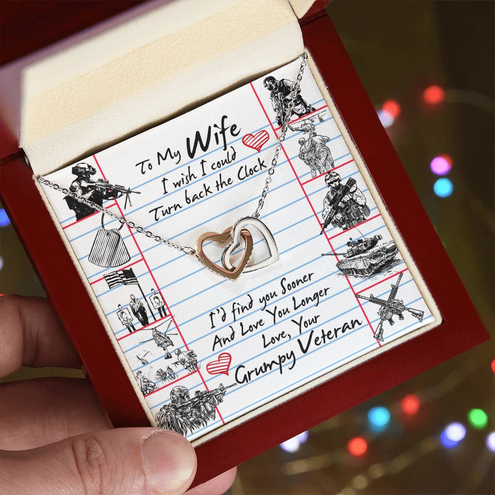 Veteran'S Wife - Interlocking Heart Necklace Interlocking Hearts Necklace