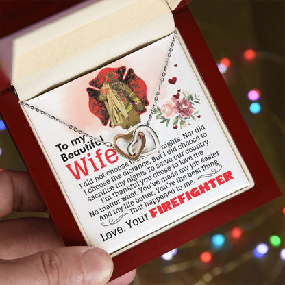 Firefighter'S Wife - Interlocking Heart Necklace Interlocking Hearts Necklace