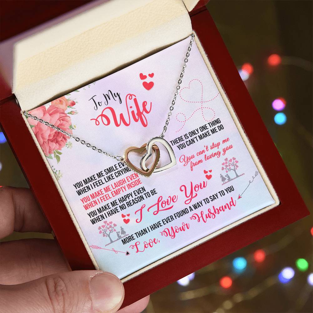 Anniversary Gift For Wife Gift For Her From Husband Gift For Her Mothers Day Gift Valentines Day Gift Gifts For Wife Christmas Gift Interlocking Hearts Necklace