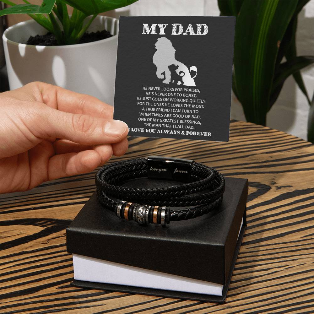 Dad-The Man To Dad - Love You Forever Bracelet - Love You Forever Bracelet