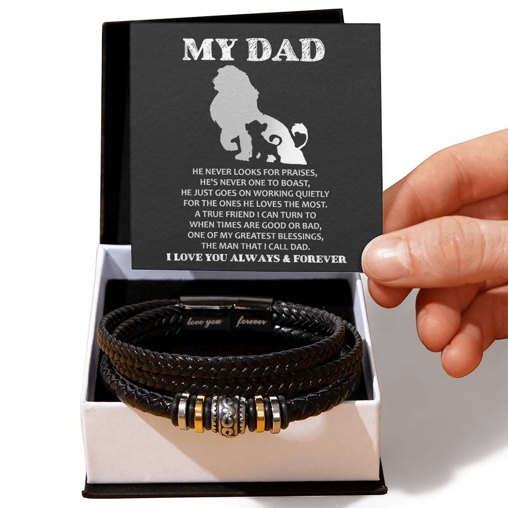 Dad-The Man To Dad - Love You Forever Bracelet - Love You Forever Bracelet