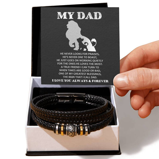 Dad-The Man To Dad - Love You Forever Bracelet - Love You Forever Bracelet