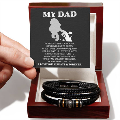 Dad-The Man To Dad - Love You Forever Bracelet - Love You Forever Bracelet