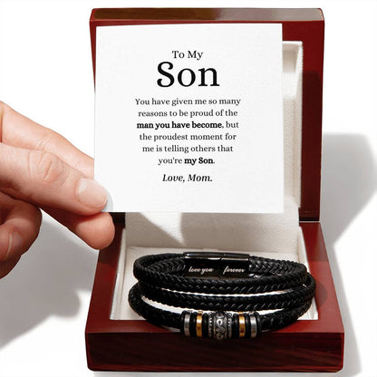 Unique Bracelet For Men, Son Bracelet Gift From Mom - Love You Forever Bracelet