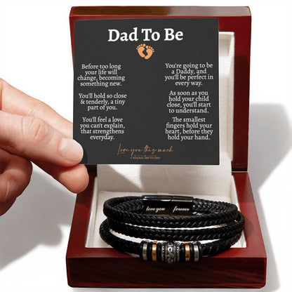Dad To Be Leather Bracelet - Love You Forever Bracelet