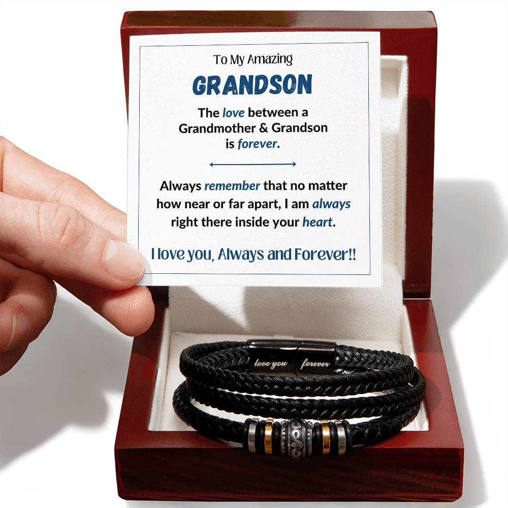 Amazing Grandson - Forever Love - Bracelet - Love You Forever Bracelet