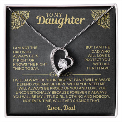 You Will Always Be My Little Girl - Necklace For Daughter From Dad Forever Love Necklace