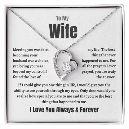 Wife Forever Love Necklace  Meeting  You Was Fate   Perfect Gift For Her! Forever Love Necklace