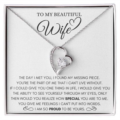 Wife - I Am So Proud To Be Yours. Forever Love & Earrings Set Forever Love Necklace