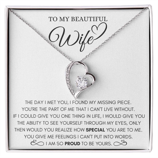 Wife - I Am So Proud To Be Yours. Forever Love & Earrings Set Forever Love Necklace
