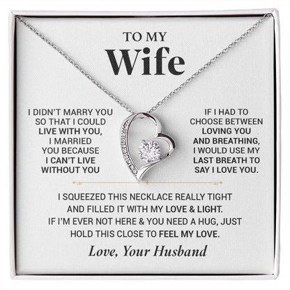 To My Wife Necklace, Christmas Gift For Wife, Christmas Gifts For Her, Wife Gift Forever Love Necklace