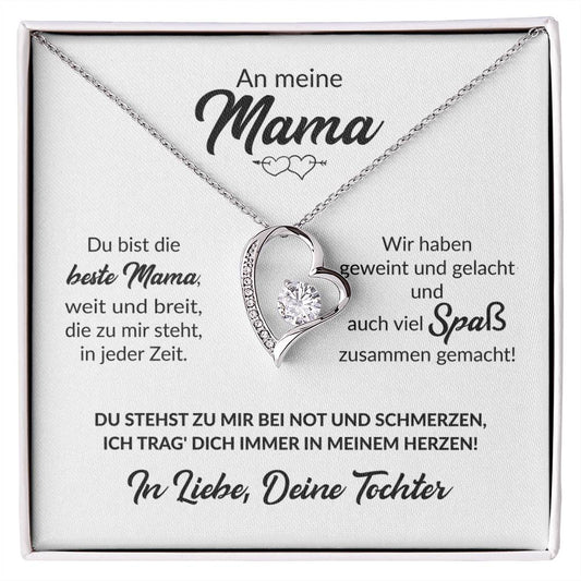 Beste Mama Von Tochter - Herzkette Forever Love Necklace