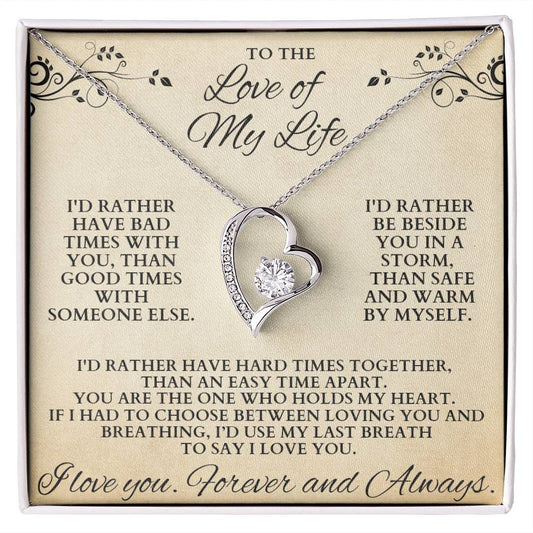 Forever Love Of My Life Necklace Forever Love Necklace