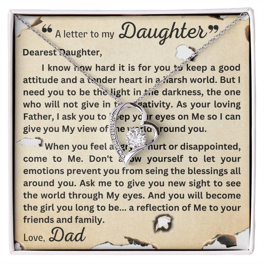 Forever Love Necklace - Letter To Daughter Forever Love Necklace