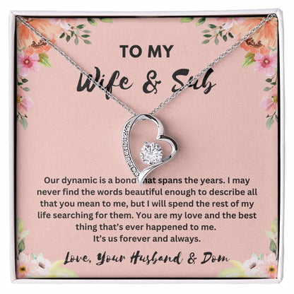 Customizable Bdsm Necklace, Wife & Submissive Necklace, Gift For Submissive, Bdsm Gift, Gift From Dom, Anniversary, Christmas, Discreet Forever Love Necklace