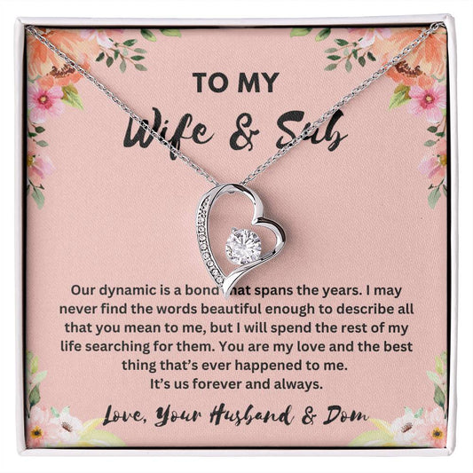 Customizable Bdsm Necklace, Wife & Submissive Necklace, Gift For Submissive, Bdsm Gift, Gift From Dom, Anniversary, Christmas, Discreet Forever Love Necklace