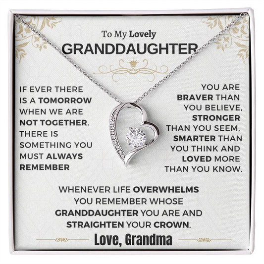 Gift For Granddaughter - Loved More Than You Know Forever Love Necklace