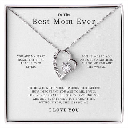 Best Mom Ever Necklace Forever Love Necklace