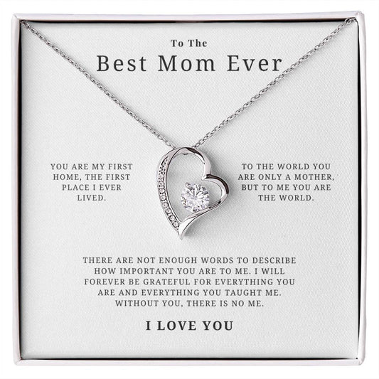 Best Mom Ever Necklace Forever Love Necklace