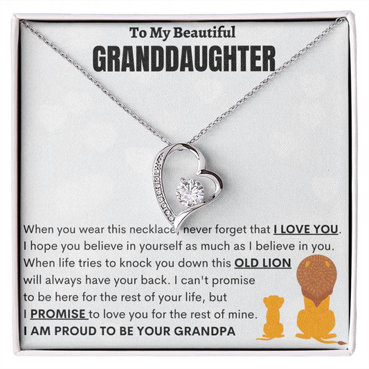 Gift For Granddaughter From Grandpa Forever Love Necklace