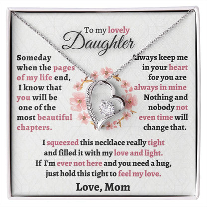 Gift For Daughter From Mom - Feel My Love Forever Love Necklace
