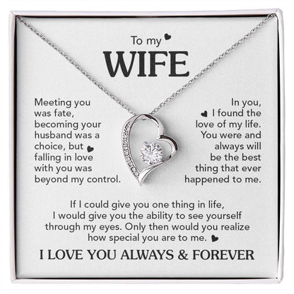To My Wife Choice Foreve Love Necklace Forever Love Necklace