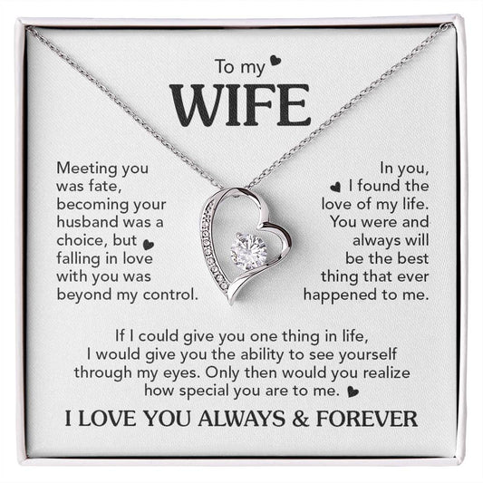 To My Wife Choice Foreve Love Necklace Forever Love Necklace
