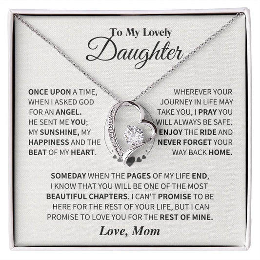 Daughter Gift- From Mom Forever Love Necklace