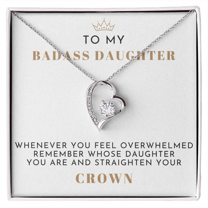 Badass Daughter Necklace Forever Love Necklace