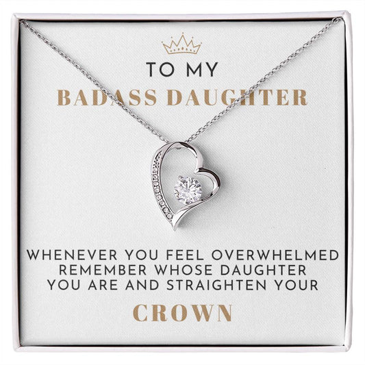 Badass Daughter Necklace Forever Love Necklace