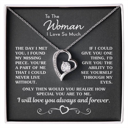 To The Woman I Love My Missing Piece Necklace Forever Love Necklace