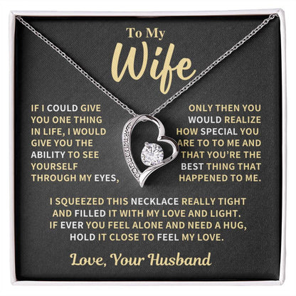 Wife Gift, Love And Light Forever Love Necklace Forever Love Necklace