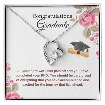 For Graduation  Congratulations - Forever Love Necklace Forever Love Necklace