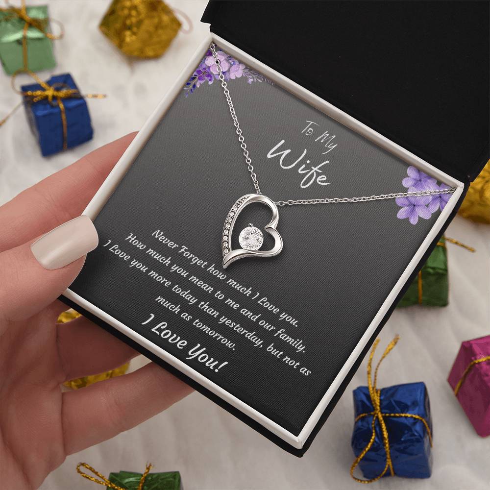 Brillanceaura Forever Love Necklace For Women Birthday Valentines Day Anniversary Mothers Day Gifts For Wife Jewelry Forever Love Necklace