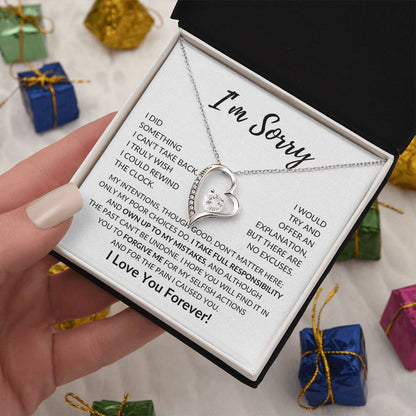 Apology Gift For Her  I'M Sorry  Forever Love Necklace Forever Love Necklace