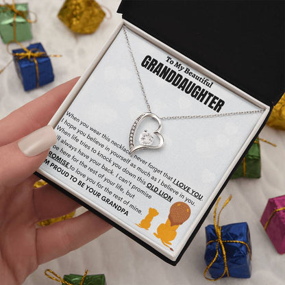 Gift For Granddaughter From Grandpa Forever Love Necklace