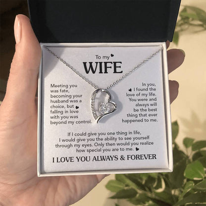 To My Wife Choice Foreve Love Necklace Forever Love Necklace
