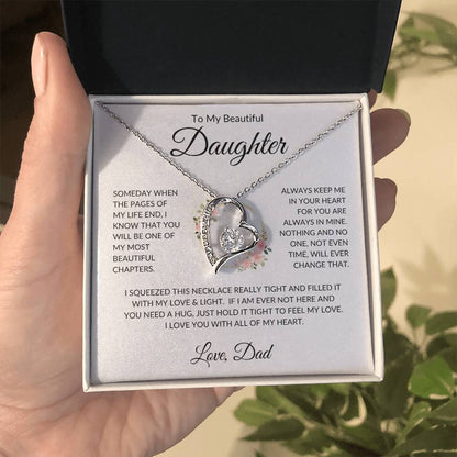 Daughter Love Dad Most Beautiful Chapters  Forever Love Necklace Forever Love Necklace