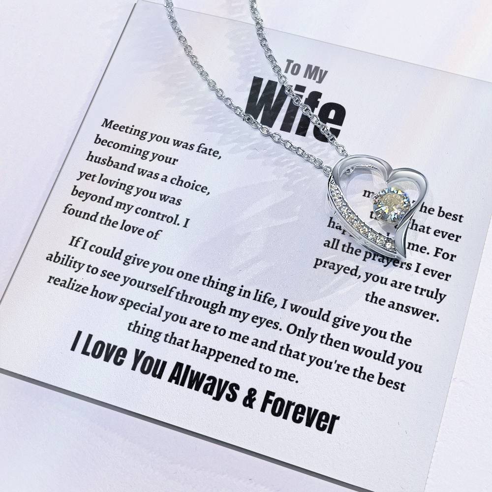 Wife Forever Love Necklace  Meeting  You Was Fate   Perfect Gift For Her! Forever Love Necklace