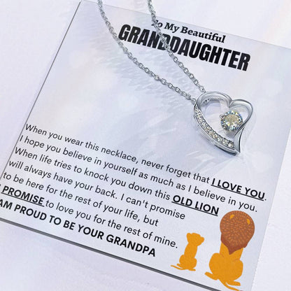 Gift For Granddaughter From Grandpa Forever Love Necklace