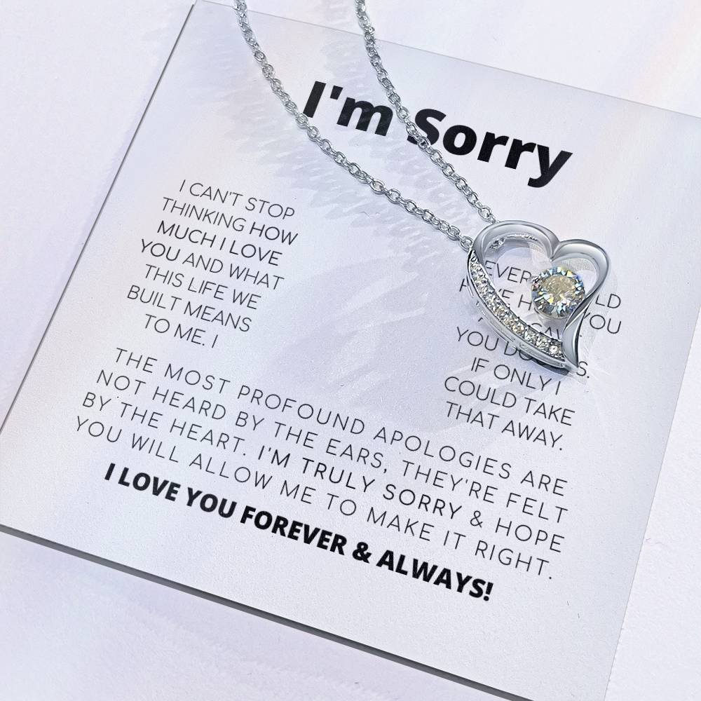 Apology Gift For Her - I'M Truly Sorry - Forever Love Necklace Forever Love Necklace