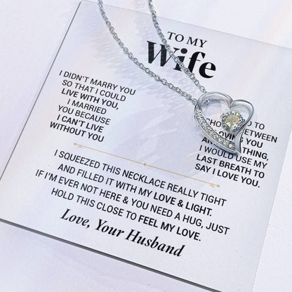 To My Wife Necklace, Christmas Gift For Wife, Christmas Gifts For Her, Wife Gift Forever Love Necklace