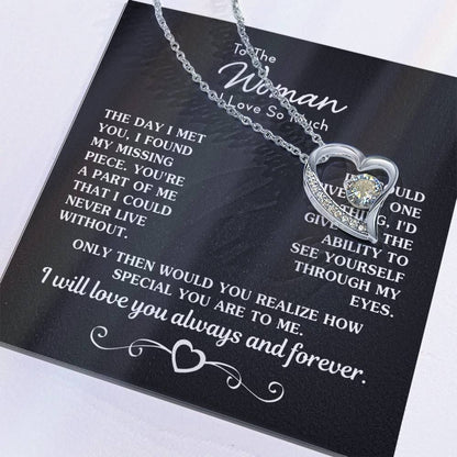 To The Woman I Love My Missing Piece Necklace Forever Love Necklace