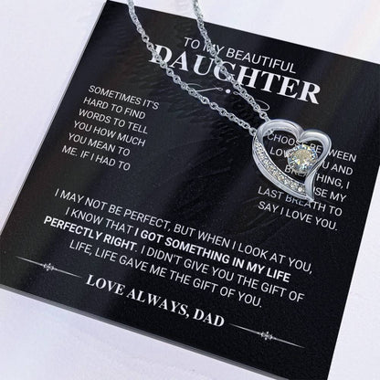 Daughter My Last Breath Forever Love Necklace Gift Forever Love Necklace