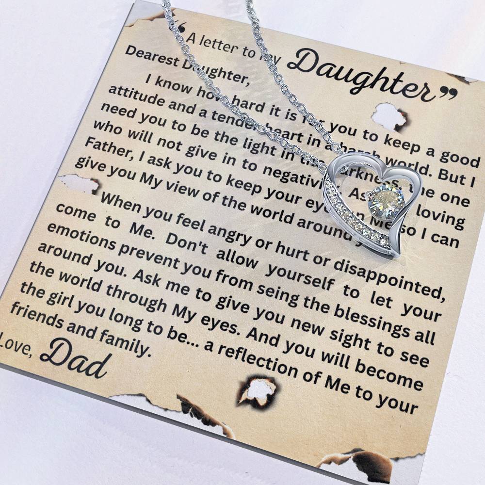 Forever Love Necklace - Letter To Daughter Forever Love Necklace