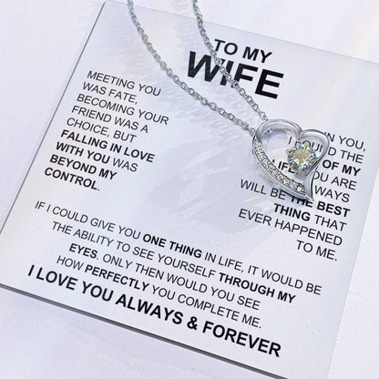 Forever Necklace - To My Wife White Forever Love Necklace