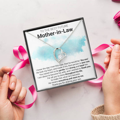 Gift For Future Motherinlaw Future Mother In Law Necklace Future Mother In Law Gift Mother Of The Groom Forever Love Necklace