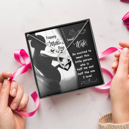 Dear Wife Happy Mother's Day Pregnant Forever Necklace 1 Forever Love Necklace