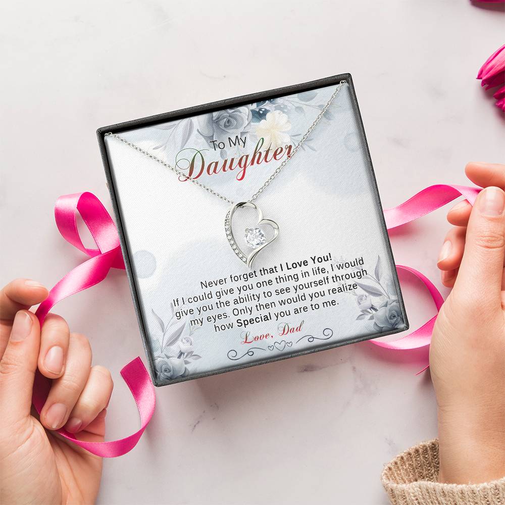 Gift For Daughter From Dad To My Daughter Necklace Daughter Gift From Dad Birthday Gift For Daughter From Dad Christmas Gift Forever Love Necklace