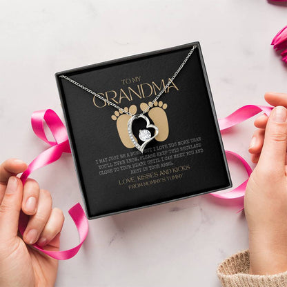 First Time Grandma Gifts Mothers Day Gift New Grandma Necklace I May Just Be A Bump But I Love You More Than You Ever Know 2 Forever Love Necklace